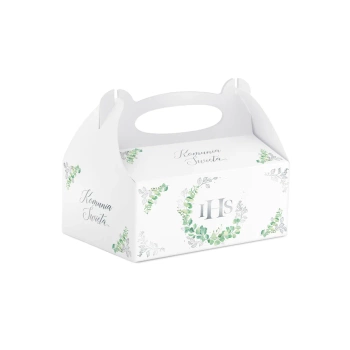 Pudełko na ciasto IHS Eukaliptus srebrny 10szt. DIY