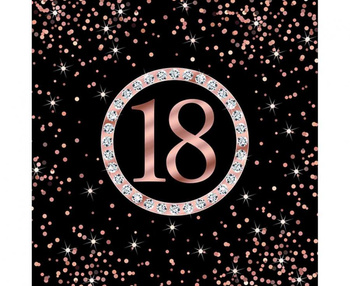 Serwetki Papierowe na 18 Urodziny Rose Gold , 20 szt 