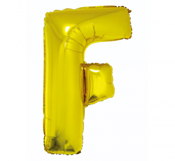 Balon foliowy "Litera F", złota, 89 cm