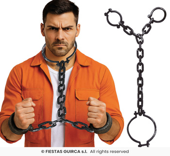 Kajdanki na szyję i ręce, łączone, 110cm 