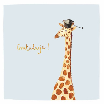 Karta z gratulacjami - Żyrafa 