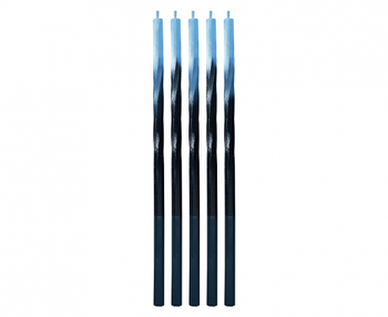 Świeczki B&C Świderki Ombre, niebieski/czarny, 5x5x150mm, 5 szt.