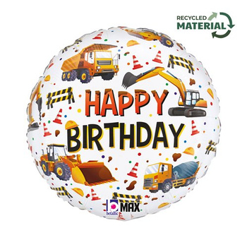 Balon foliowy Grabo 18'', Construction Equipment Birthday