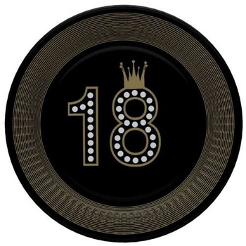 Talerzyki papierowe "18th Hollywood Style", 18cm, 8 szt