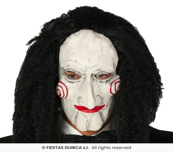 Maska lateksowa z włosami "Marionetka" 