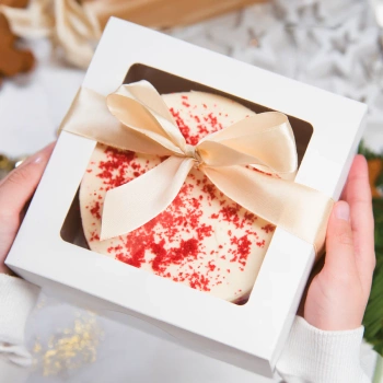 Pudełko na ciasto z przezroczystym okienkiem 25 x 25 x 15 cm 1 szt.