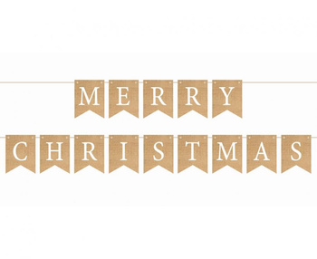 Girlanda papierowa Merry Christmas, 10x13 cm, 250 cm