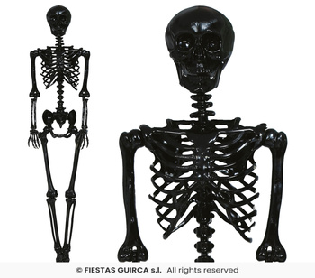 Dekoracja wisząca Szkielet Czarny, 90cm