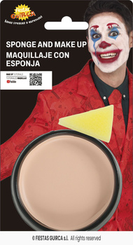 Farbka do twarzy z gąbką, 9gr, cielista 