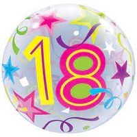 Balon Bubble "18 Urodziny" 22''
