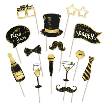 Rekwizyty do zdjęć New Year 14szt.