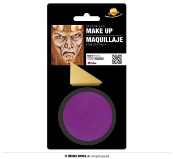 Farbka do twarzy z gąbką, 9gr, fioletowa