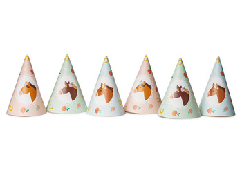 Czapeczki Konie, 16 cm, mix.