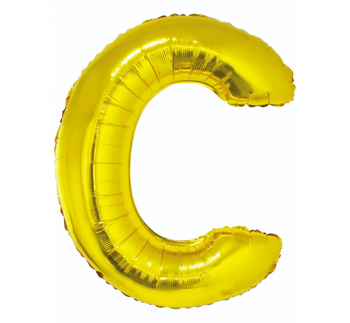 Balon foliowy "Litera C", złota, 89 cm