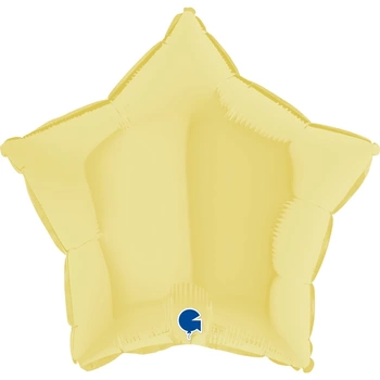 Balon Grabo Gwiazda Matowa Żółta 18" - 46 cm(p)
