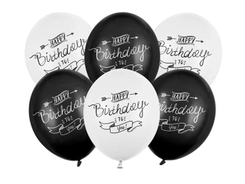 Balony 30cm, Happy Birthday, Pastel mix