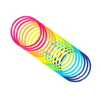 Bransoletki multikolor neonowe Disco lata 80-te, 18 szt.