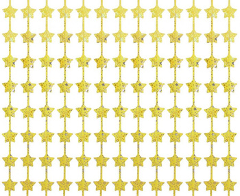 Kurtyna B&C Gwiazdki z nadrukiem, złota, 100x200 cm