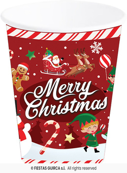 Kubeczki Merry Christmas 6 szt, 240 ml