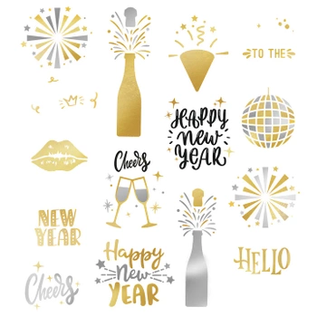 Tatuaże zmywalne Happy New Year