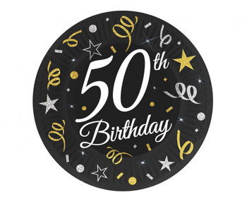 Talerzyki papierowe B&C 50, 18 cm/ 6 szt.