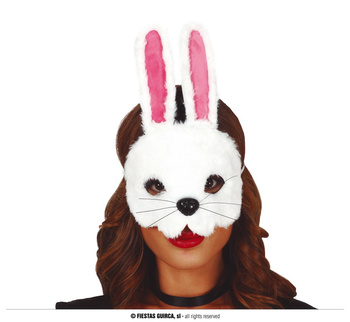 Maska pluszowa Królik, dla dorosłych