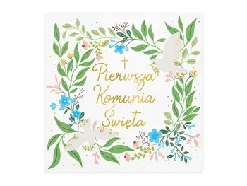 Serwetki ''Pierwsza Komunia Święta'', 33x33 cm, mix