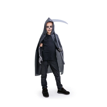 Peleryna z kapturem czarna 80cm