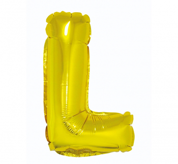 Balon foliowy "Litera L", złota, 35 cm