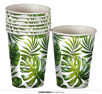 Kubeczki tropikalne, liście palmy 6szt, 240 ml