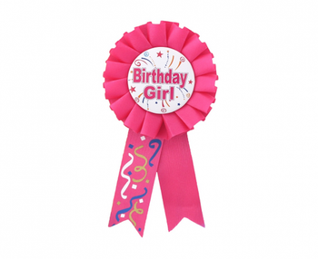 Kotylion Birthday Girl, różowy