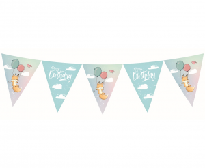 Banner Kolekcja Happy Birthday - Lisek, 11 flag, 326 cm