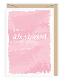 Kartka spóźnione urodziny