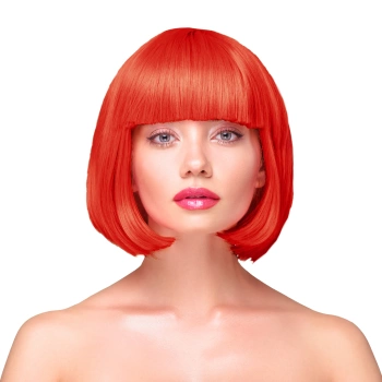 Peruka imprezowa włosy krótkie proste czerwone
