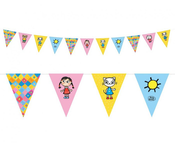 Girlanda flagi pap. Kicia Kocia (licencja), 2,5 m, 11 flag