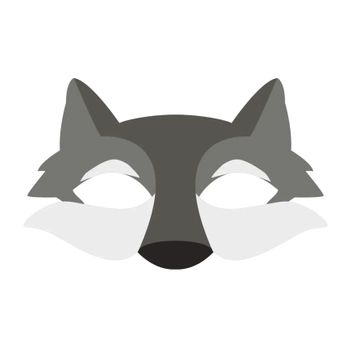 Maska filcowa Wilk 1szt