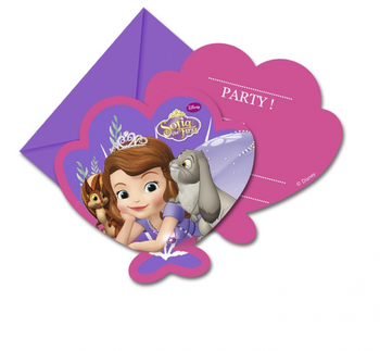 Zaproszenia z kopertą "Sofia Pearl Of The Sea" 6 szt. 