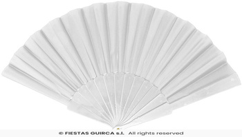 Wachlarz biały duży, 23 cm 