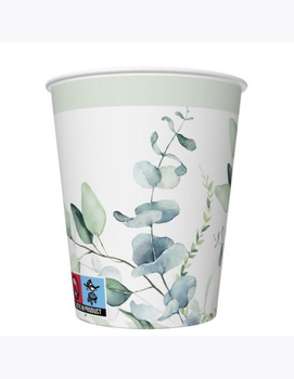 Kubeczki papierowe Eucalyptus, 250ml, 8 szt