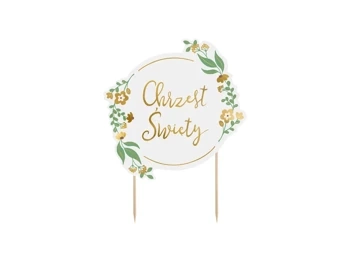 Topper na tort ''Chrzest Święty'',15x20 cm, mix