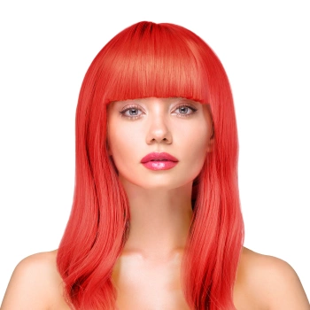 Peruka imprezowa włosy długie proste czerwone