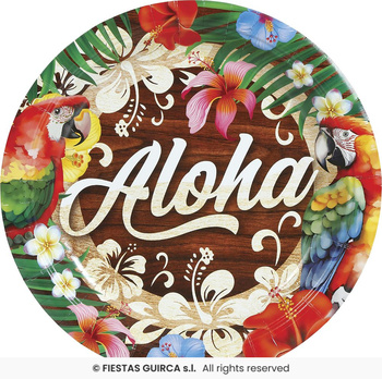 Talerzki Aloha 6szt, 23 cm