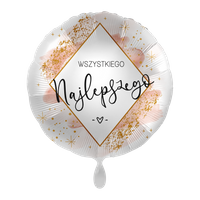 Balon foliowy 18" Wszystkiego Najlepszego - Birthday Smooth Watercolor