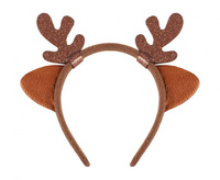 Opaska Renifera z uszami, brązowa