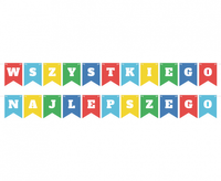 Girlanda Wszystkiego Najlepszego, kolorowy mix, 2x400 cm