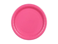 Talerzyki papierowe, ciemny różowy, 23cm