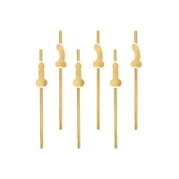 SŁOMKI PENISKI, ZŁOTE,  8 SZT.