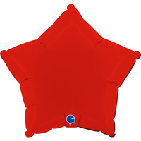 Balon Grabo 18'' Gwiazda matowa czerwona