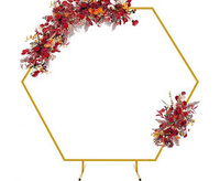 Stelaż heksagonalny, złoty, 200x200cm (20 elem.)