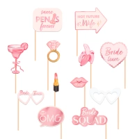 Rekwizyty do zdjęć Bride to be 12 szt.